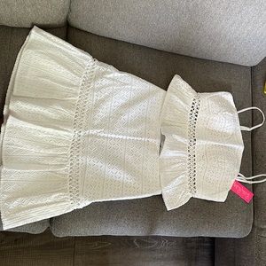 NWT lilly pulitzer white two piece set (style name: Jan Set) Size: 2